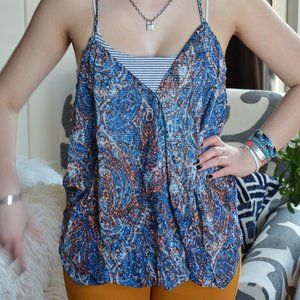 Lily White sheer paisley tank blouse (XL)